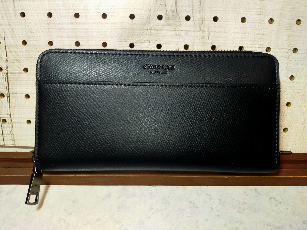 正規品 新品未使用 コーチ COACH長財布 アウトレット品 F74977 黒_画像1