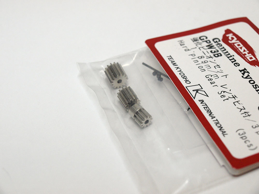 【M1197】京商 GPW3B 強化 ピニオン（1.89mm/レンチビス付/3pcs）新品（RC ラジコン バイク 希少 スペア パーツ ハングオンレーサー N003）_画像3