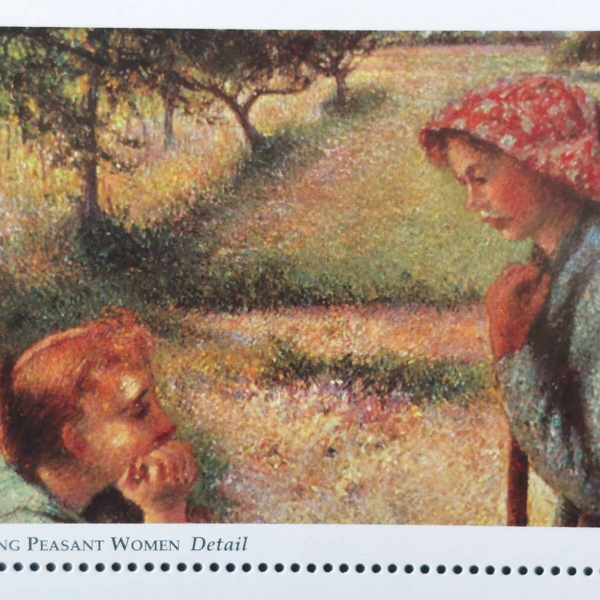J170 セントビンセント&グレナディーン諸島切手「カミーユ・ピサロ作『二人の若い農民の女性』の切手小型シート」1996年発行 未使用の画像3