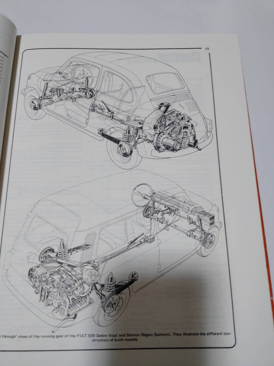 フィアット500オーナーズワークショップマニュアル　ヘインズ Fiat 500 Owner's Workshop Manual ハードカバー 1957to1973 594cc_画像2