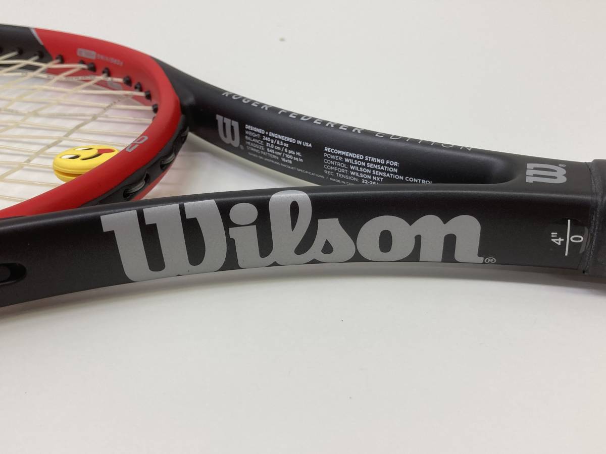 ★◆【USED】Willson テニスラケット 硬式 ROGER FEDERER EDITION PRO STAFF 26 赤×黒 ウィルソン 120サイズ_画像7