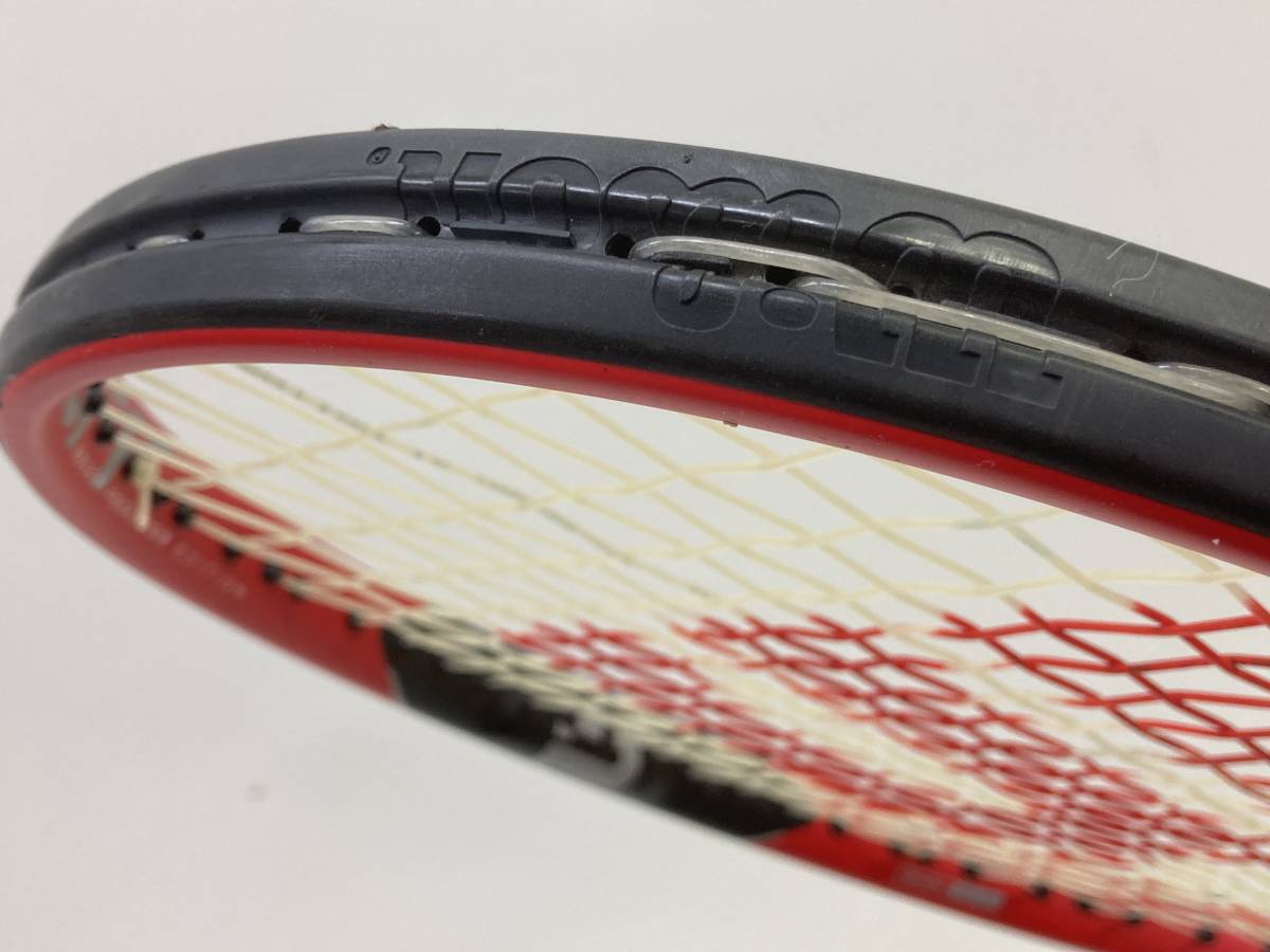 ★◆【USED】Willson テニスラケット 硬式 ROGER FEDERER EDITION PRO STAFF 26 赤×黒 ウィルソン 120サイズ_画像9