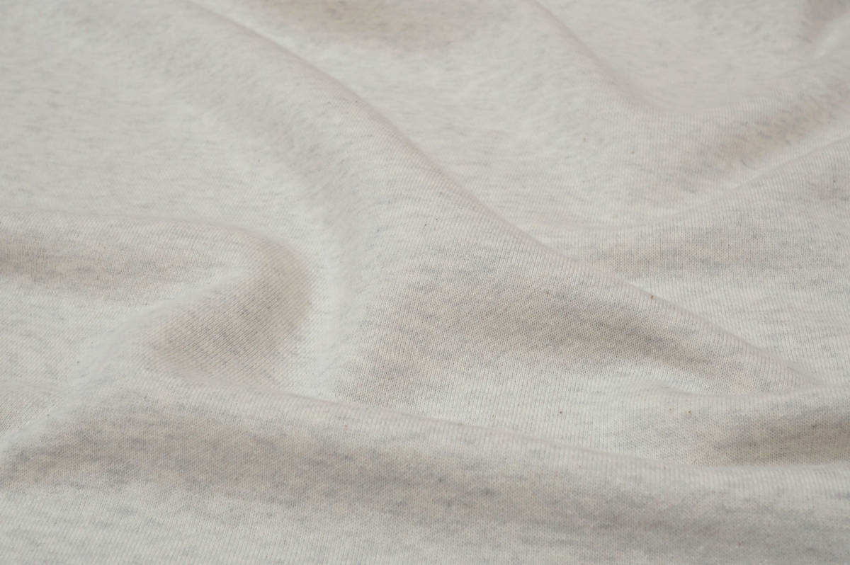 綿100%スウェットニット/裏毛パイル 杢オートミール 微厚ややソフト1WAY伸縮 長3ｍ巾約180cm トレーナー パーカー プルオーバー パンツ _画像5
