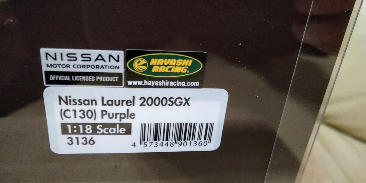 1/18 Ignition Model Laurel 2000SGX (C130) Purple イグニッションモデル ローレル 3136 Hayashi Racingの画像5