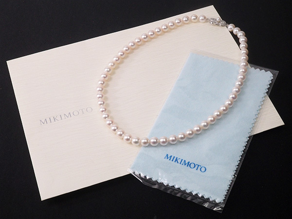 ◆ミウラ◆ミキモト MIKIMOTO パール/7.5mm～8mm ネックレス シルバー金具_画像7