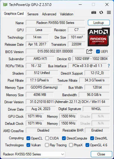 自作デスクトップパソコン Intel Pentium Gold G6400 / 16GBメモリ / Radeon RX 550 / 無線LAN / DVD-RWW_画像10