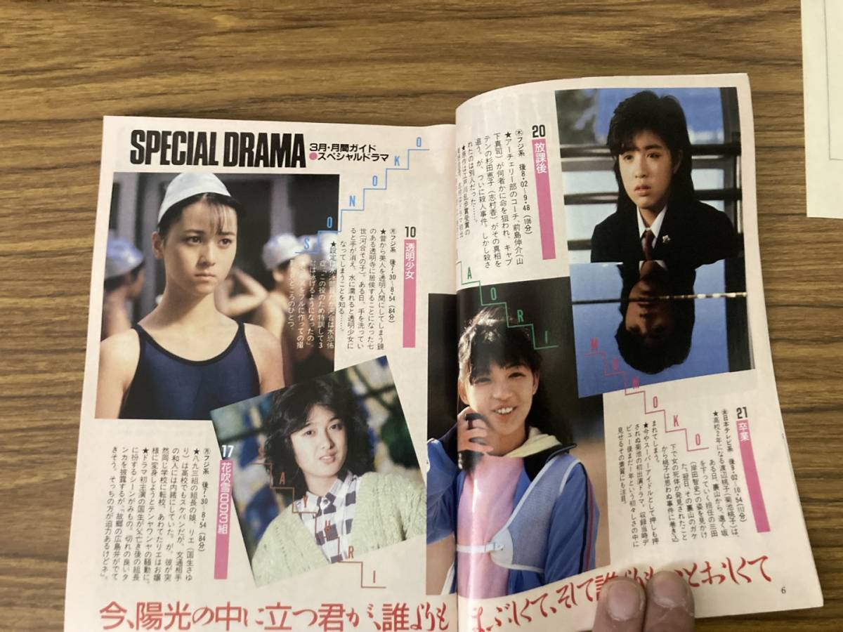 週刊TVガイド 1986年3月7日号 加藤茶　志村けん　小泉今日子　中山美穂　荻野目洋子　菊池桃子　河合その子　美保純　ビートたけし_画像5