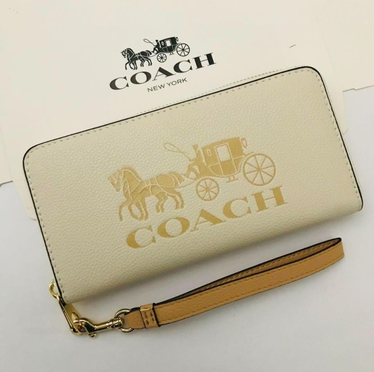 COACH コーチ 長財布 財布 レディース ベージュ ホワイト COACH コーチ 長財布 レディースのホワイト色新品財布|Yahoo