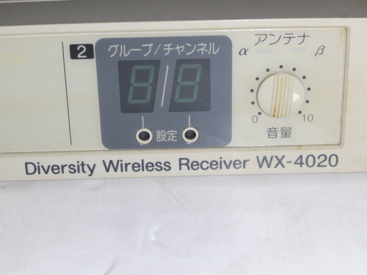 Panasonic　PLLワイヤレス受信機　WX-4020 アンテナ　ＷＸ-4960 ２基　中古　動作確認_画像2