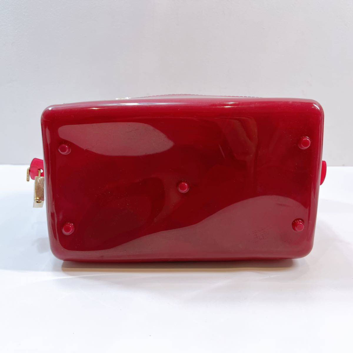 354☆中古☆ FURLA フルラ CANDY BAG キャンディバッグ パープル PVCビニール ハンドバッグ ミニボストン レディース ヴィンテージ 現状品_画像7