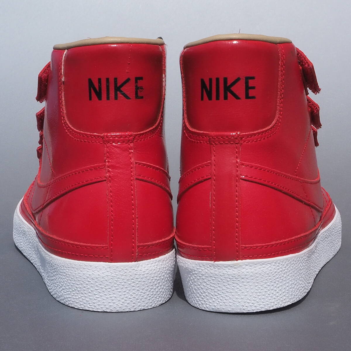 デッド!! 新品 27.5cm 限定!! 09年 限定 nike ブレザー BLAZER ベルクロ 赤 エナメル_画像4