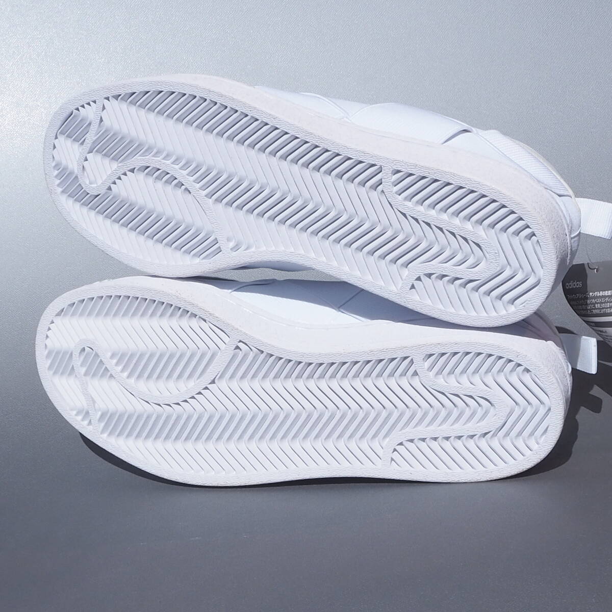 デッド!! 24,5cm 新品 限定 2020年製 adidas スーパースター スリッポン 白 x 金ロゴ ウーブン 編み込みの画像5