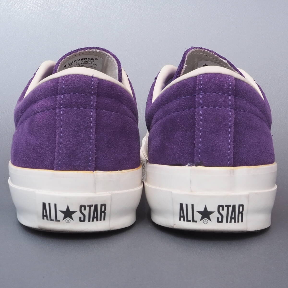 美品!! US 9 / 27.5cm 2019年モデル CONVERSE STAR&BARS 紫 パープル スエード ジャックスター_画像4