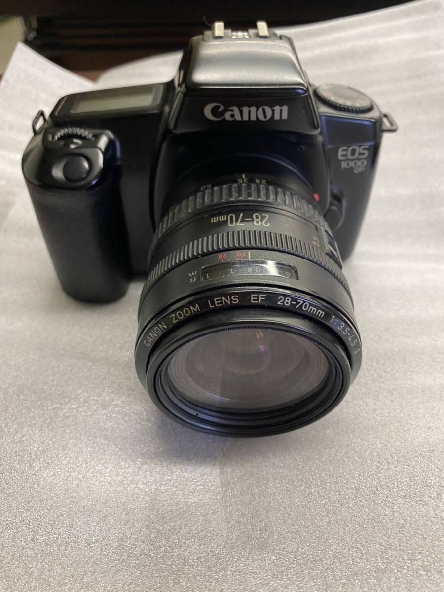 Canon キャノン EOS 1000QD一眼レフカメラ 動作確認不能につきジャンク扱　28〜70標準ズーム付き_画像1