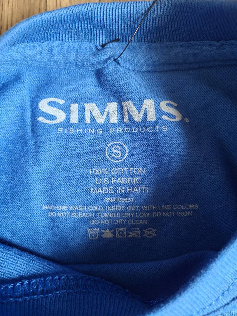 SIMMS　シムス　Tシャツ　Sサイズ(US)　ブルー　新品未着用　タグ付き　送料無料_画像4
