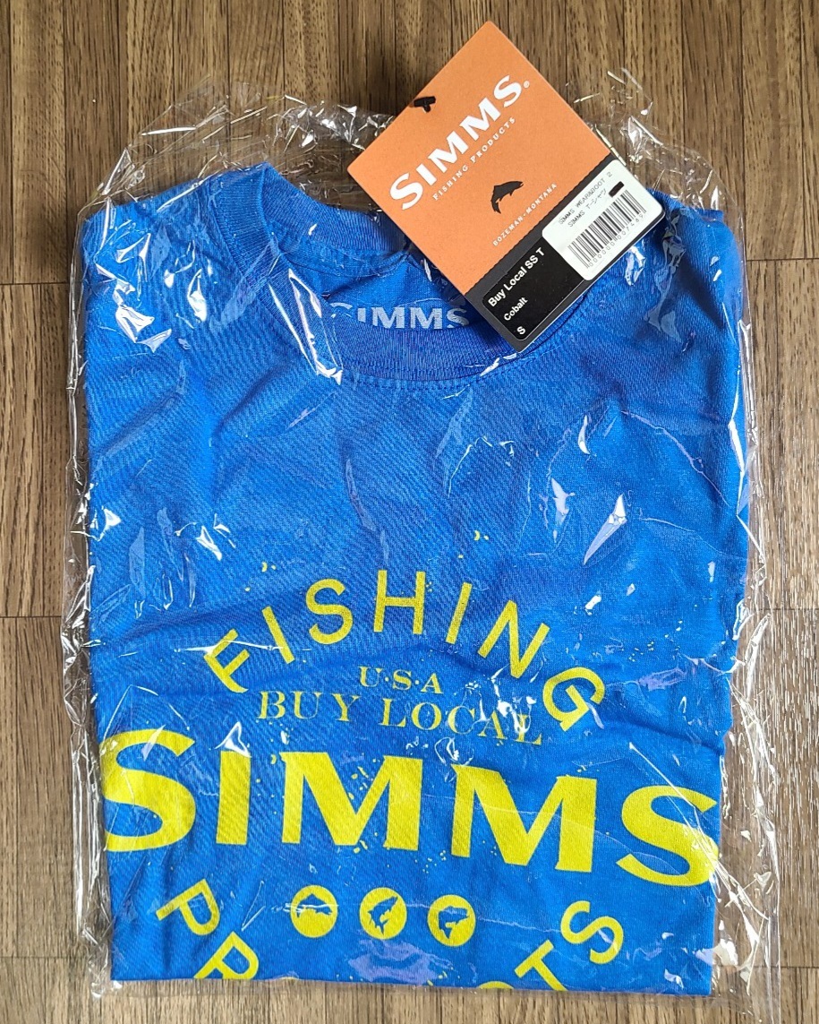 SIMMS　シムス　Tシャツ　Sサイズ(US)　ブルー　新品未着用　タグ付き　送料無料_画像1
