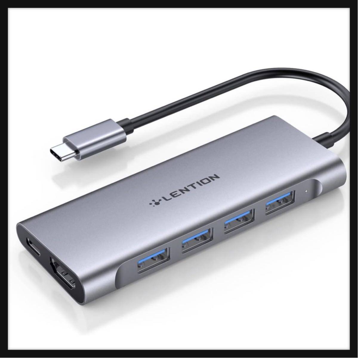 【開封のみ】LENTION ★6in1 USB Type-C ハブ CB-C35 USB 3.0 4K HDMI PD充電 100W USB-C タイプc typec usbc MacBook Pro _画像1