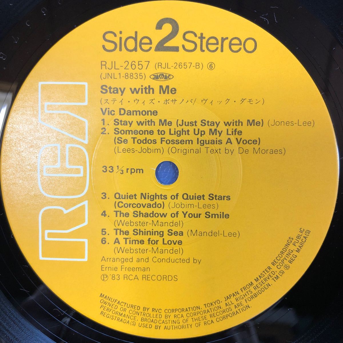 Vic Damone ヴィック・ダモン ステイ・ウィズ・ボサノバ STAY WITH ME LP レコード 5点以上落札で送料無料c_画像4