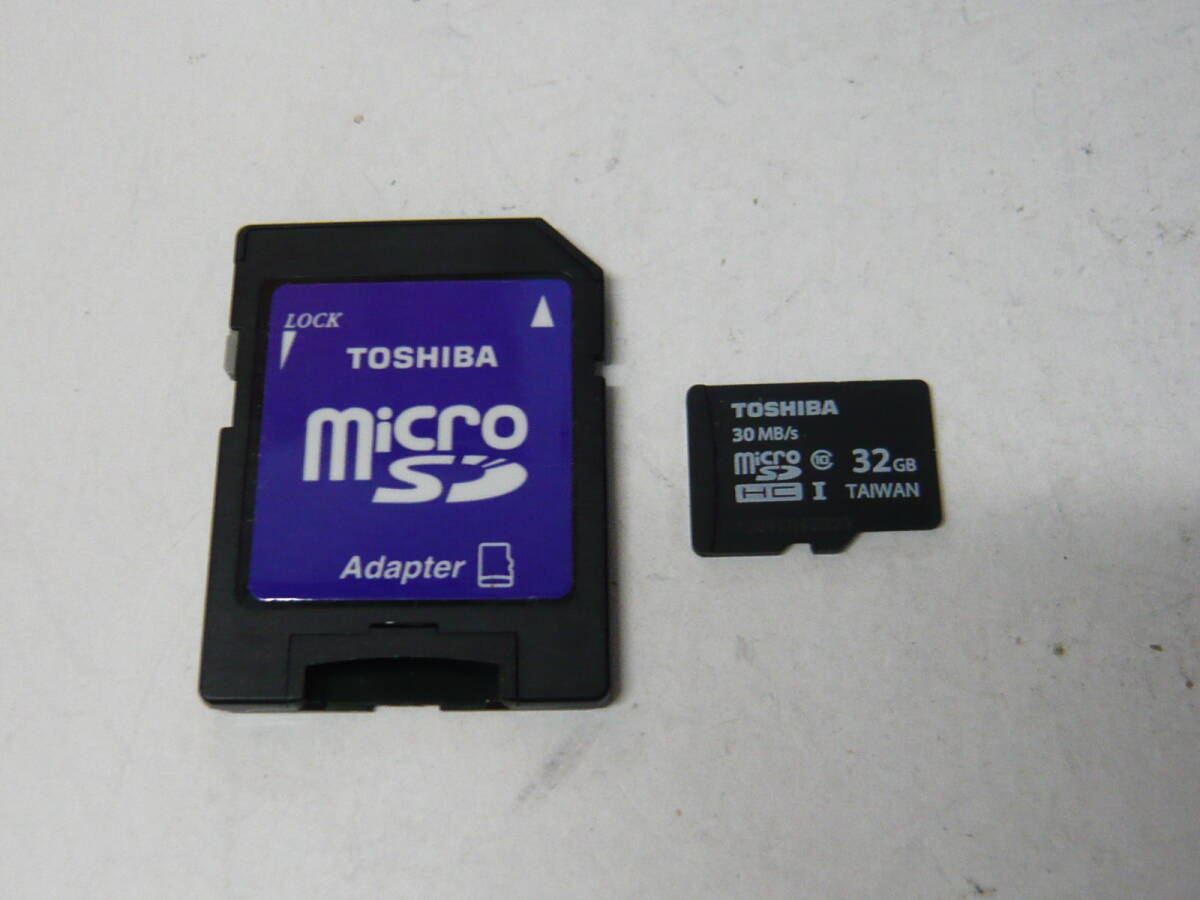 動作保証！TOSHIBA microSD ＳＤHCカード 32GB クラス⑩ SDカードアダプタ付_画像1