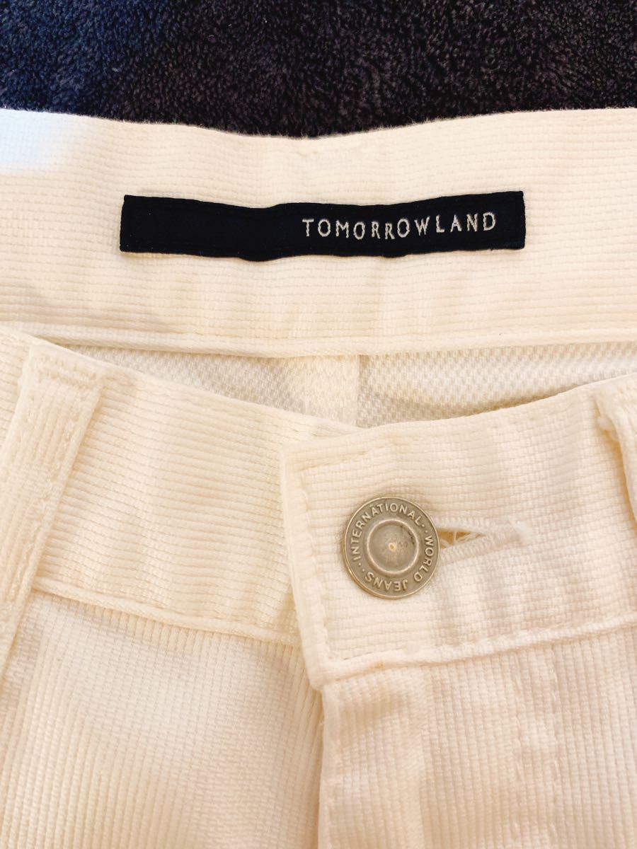 美品 TOMORROWLAND ホワイトデニム EXTRA EGYPTIAN COTTON トゥモローランド_画像4