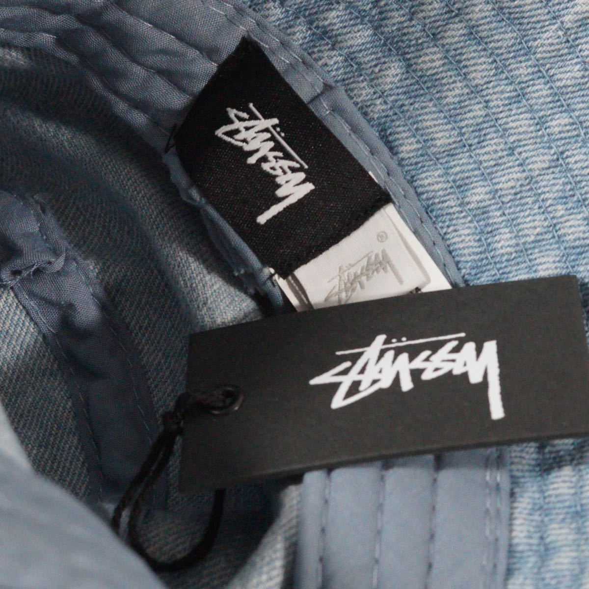 ◆日本未発売◆STUSSY Denim Stock バケットハット　ホワイトロゴ　ステューシー　デニムハット　CAP_画像6