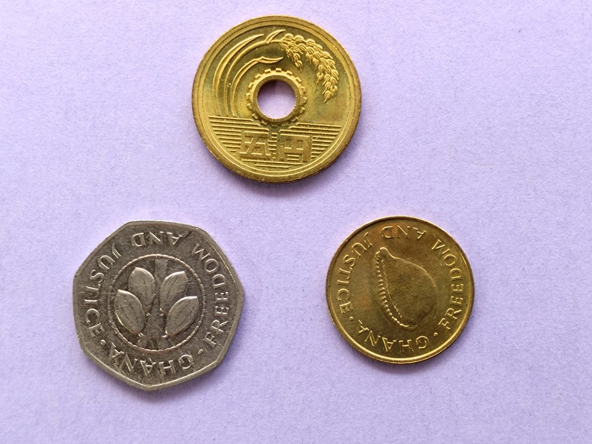 外国コイン ガーナ (Rー９０７) １０セディ硬貨 １セディ硬貨 おまとめの画像5
