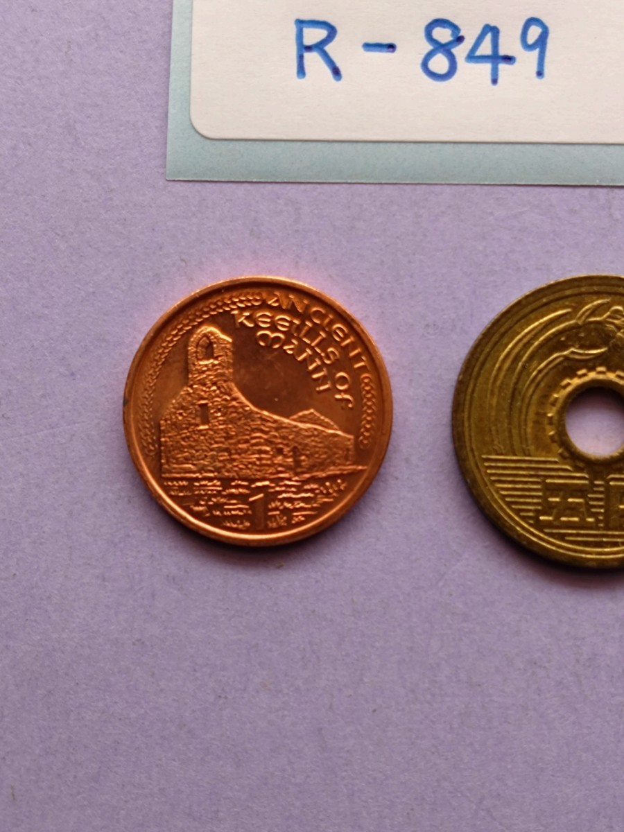 外国コイン　マン島　(Rー８４９)　１ペニー硬貨　２００２年　_画像2