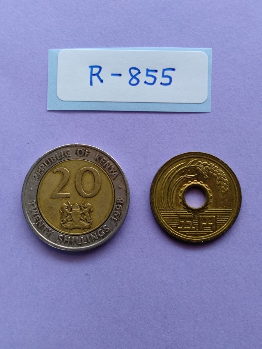 外国コイン ケニア (Rー８５５) ２０シリング硬貨 １９９８年 バイメタル硬貨 の画像1