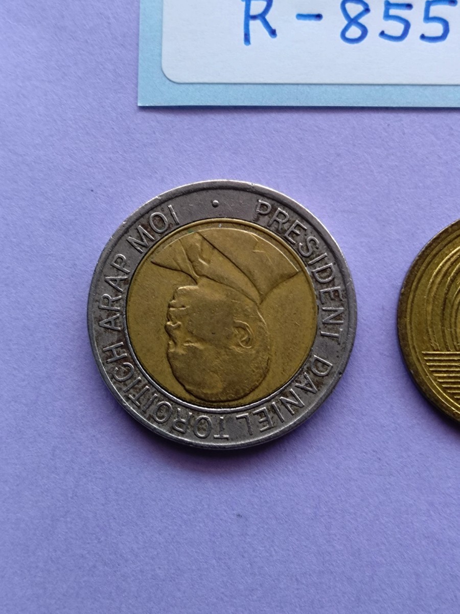 外国コイン ケニア (Rー８５５) ２０シリング硬貨 １９９８年 バイメタル硬貨 の画像10