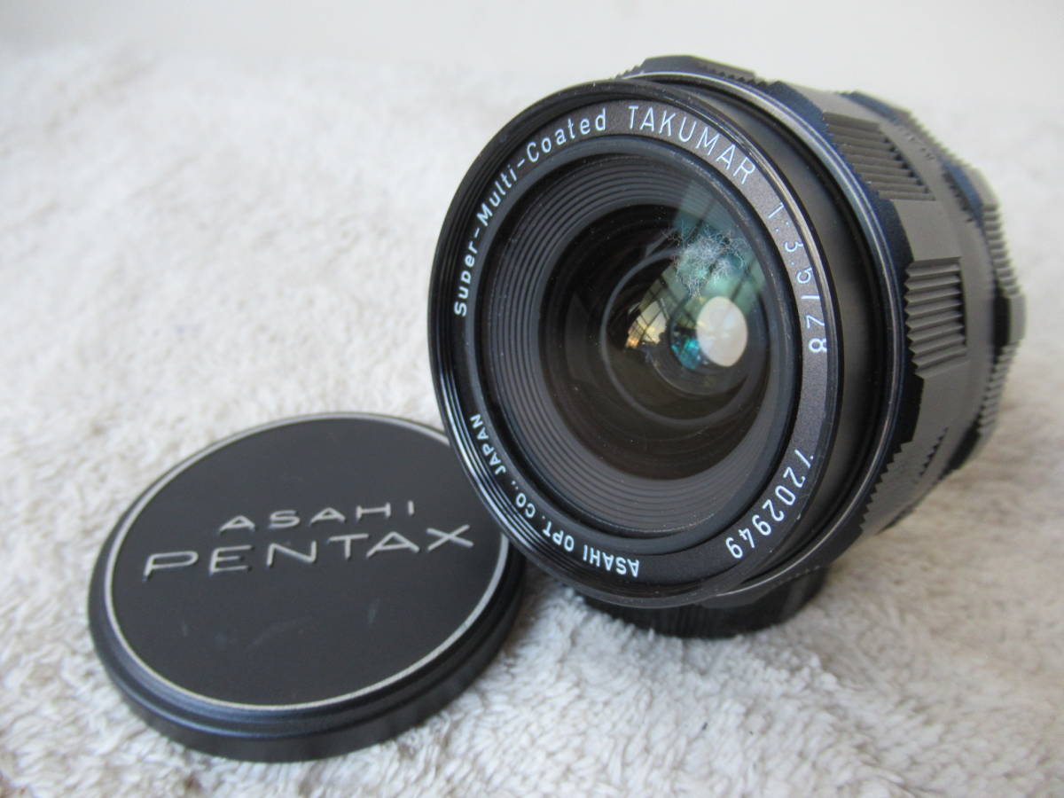 PENTAX　ASAHI Super-Multi-Coated TAKUMAR F3.5 28mm　スクリューマウント M42 ペンタックスレンズ キャップ付　現状品_画像1