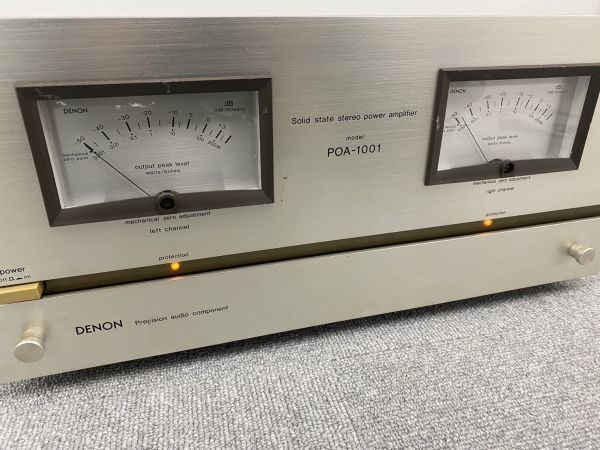 S015-I58-1210 DENON デノン POA-1001 パワーアンプ パワーメーター ※通電確認済み ②_画像6