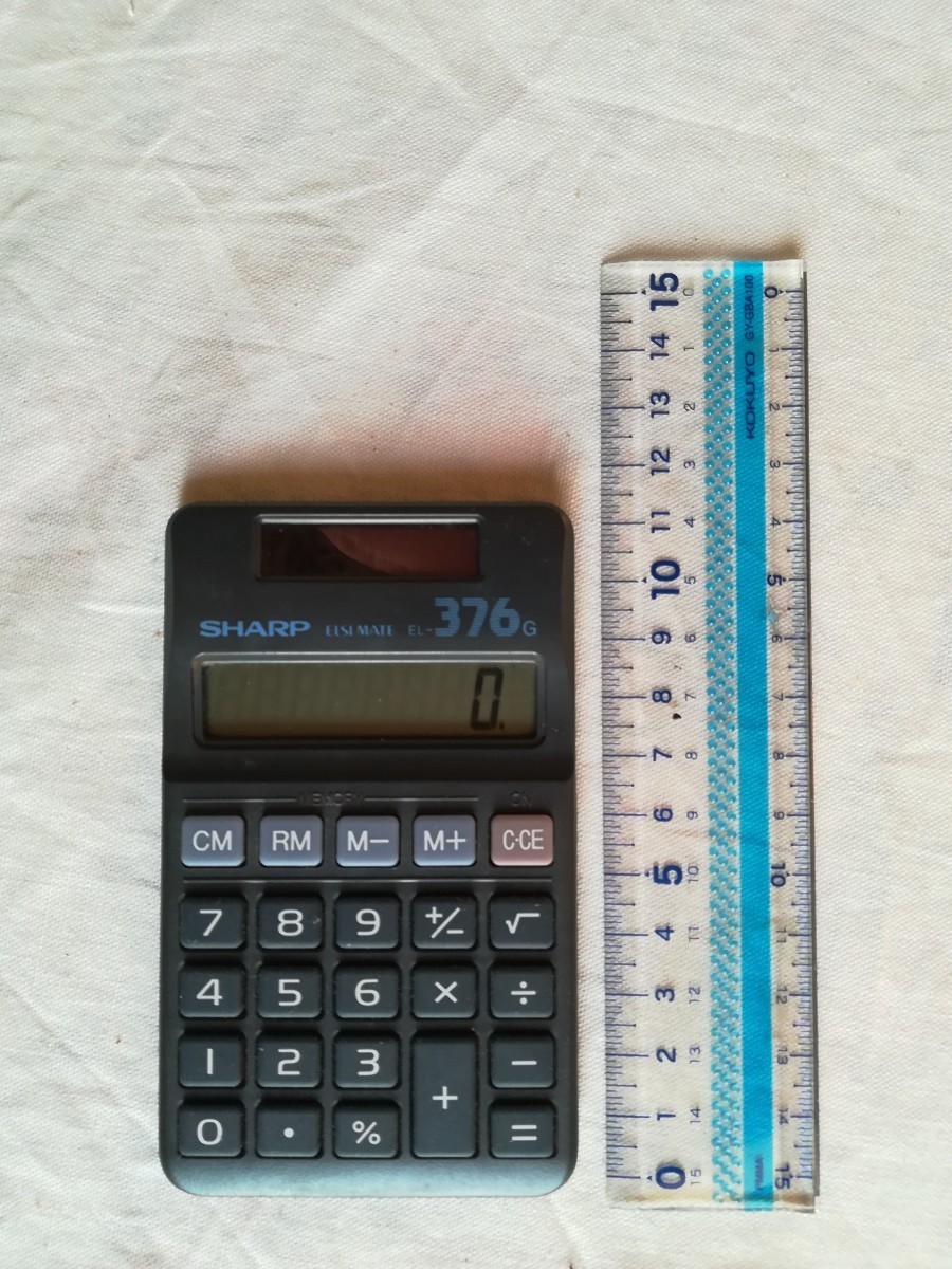 SHARP sharp calculator small size ELSI MATE EL-376G