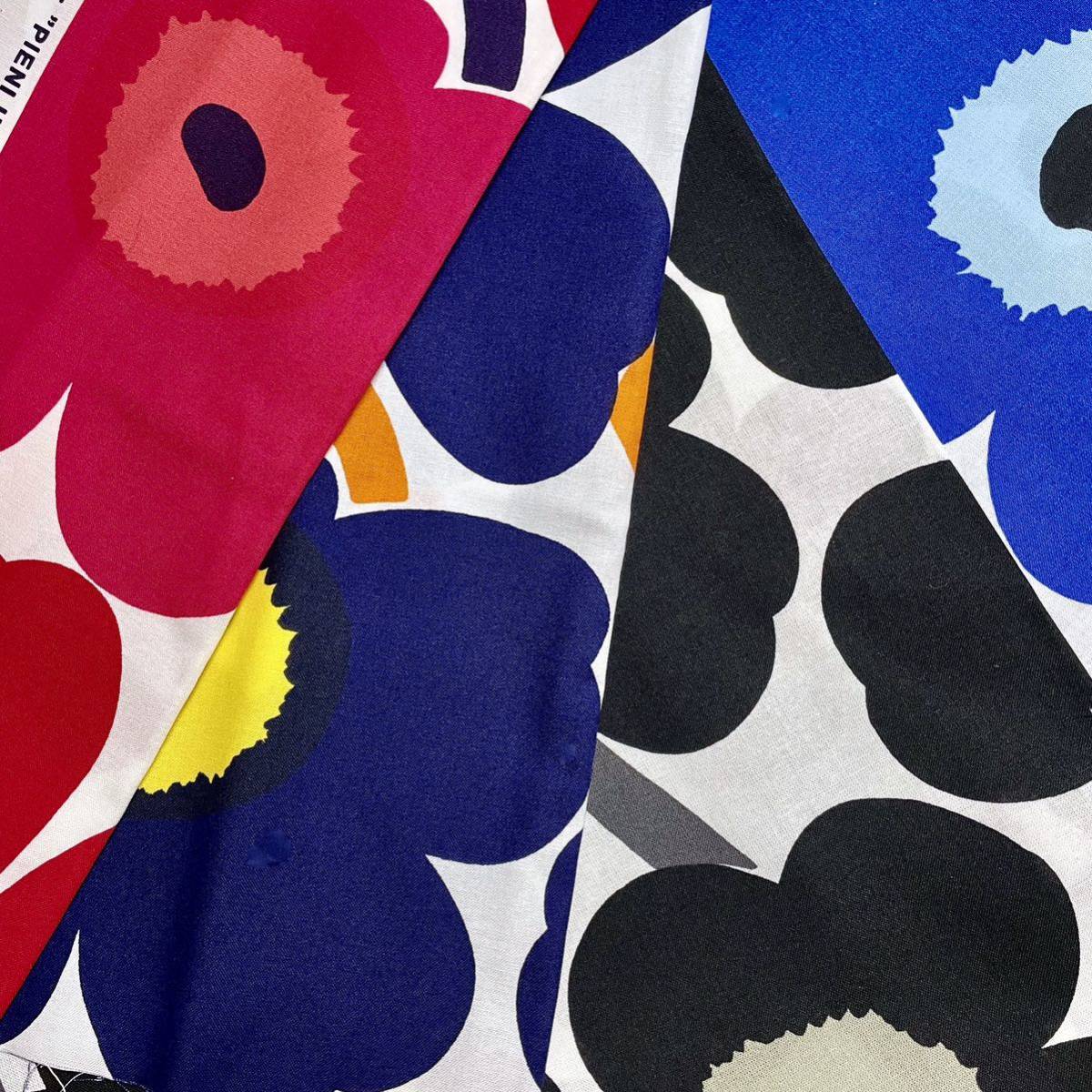 marimekko　カットクロス／はぎれ　ミニウニッコ　32×30cm　６色セット　C　おまけ付き　マリメッコ_おまけ：ピエニウニッコ１枚（色指定不可）