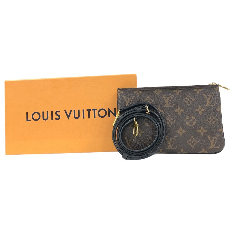 ルイ・ヴィトン LOUIS VUITTON ポシェット・ドォーブルジップ M69203 ブラウン モノグラムリバース ショルダーバッグ 中古_画像8