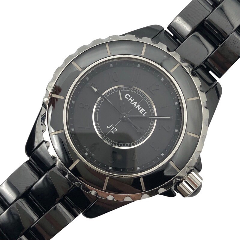 シャネル CHANEL J12 インテンスブラック H3828 セラミック 腕時計 レディース 中古