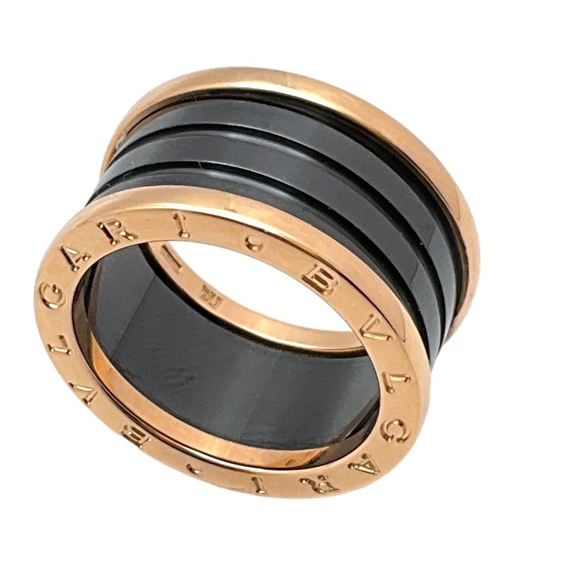 ブルガリ BVLGARI ビーゼロワン リング 4バンド（M） 750PG/セラミック ジュエリー 中古_画像2