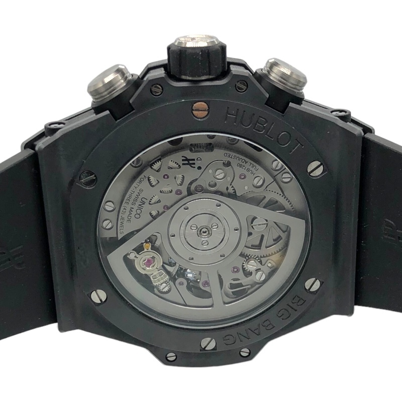 ウブロ HUBLOT ビックバン ウニコ ブラックマジック 441.CI.1170.RX ブラック×シルバー セラミック/ラバーベルト 腕時計 中古 メンズ_画像5