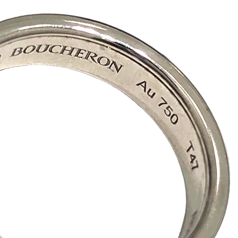  Boucheron BOUCHERON cattle diamond / черный покрытие кольцо половина K18 белое золото черный PVD ювелирные изделия б/у 