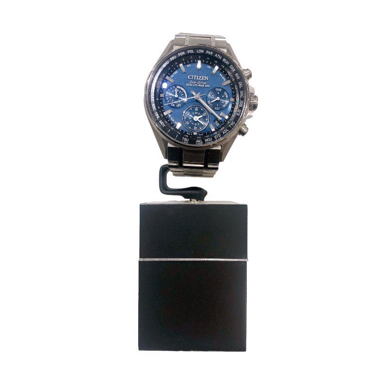  Citizen CITIZEN Atessa Eko-Drive GPS electro-magnetic wave clock CC4000-59L titanium wristwatch men's used 