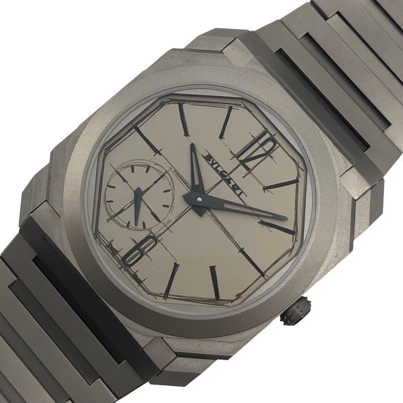 ブルガリ BVLGARI オクト　フィニッシモ　オートマティック　世界200本限定 103672 チタン 腕時計 メンズ 中古_画像1