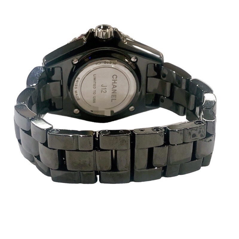 シャネル CHANEL J12 33mm H7121 ブラックセラミック 腕時計 レディース 中古_画像4