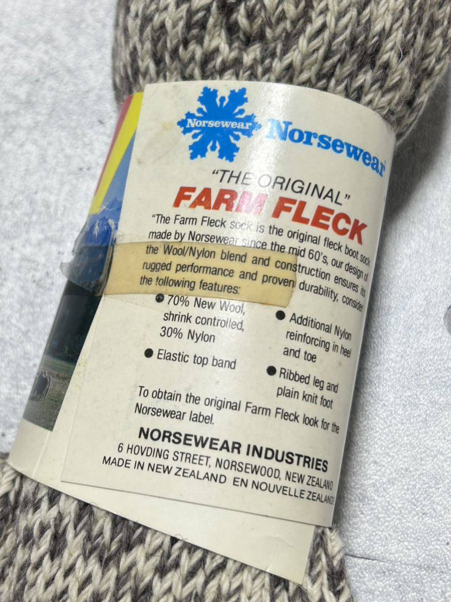 新品 Norsewear ウールソックス ロングソックス ニュージーランド製  ノースウェア FARM FLECK 肉厚 アウトドア キャンプ 登山 柳9134の画像3