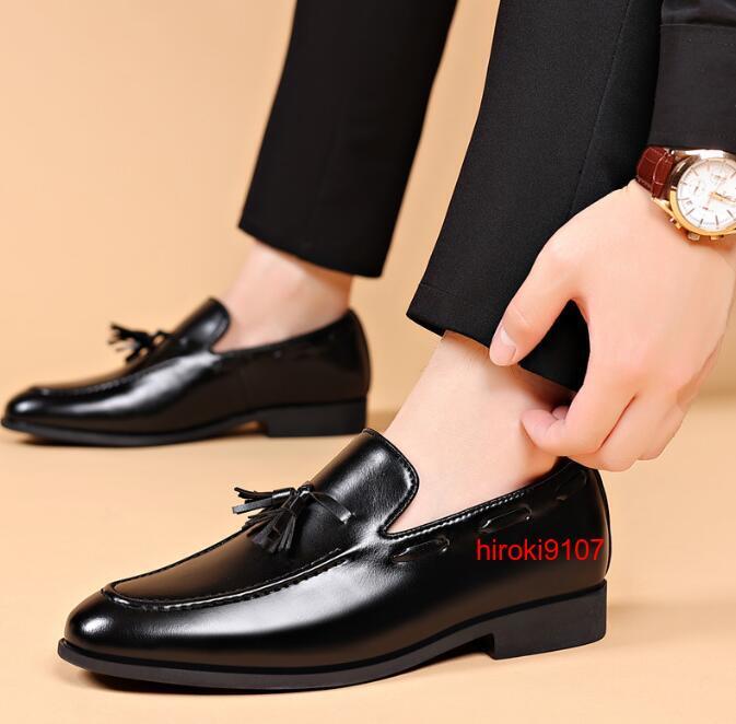 ビジネスシューズ メンズ 革靴 紳士靴 フォーマル ショートブーツ 春秋 防水 軽量 黒 2色 レザー 安いAQ2-10_画像4