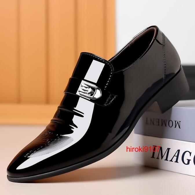 ビジネスシューズ メンズ 革靴 紳士靴 フォーマル ショートブーツ 春秋 防水 軽量 黒 2色 レザー 安いAQ2-36_画像1
