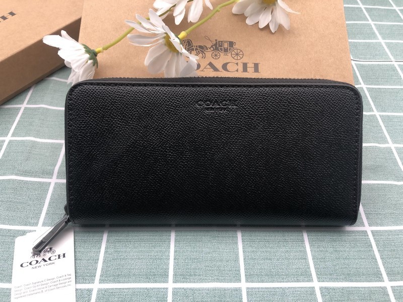 財布 COACH 長財布 コーチ プレゼント ブラック メンズ 新品 未使用 ラウンドファスナー レザー 小銭入れあり ブランド A196_画像1