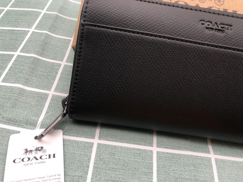 COACH コーチ 財布 長財布 ブラック メンズ 小銭入れあり 新品未使用 ラウンドファスナー レザー プレゼント ウォレット C191_画像7