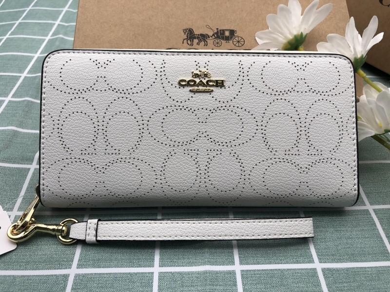 コーチ COACH 財布 長財布 プレゼント ロゴ シグネチャー ホワイト