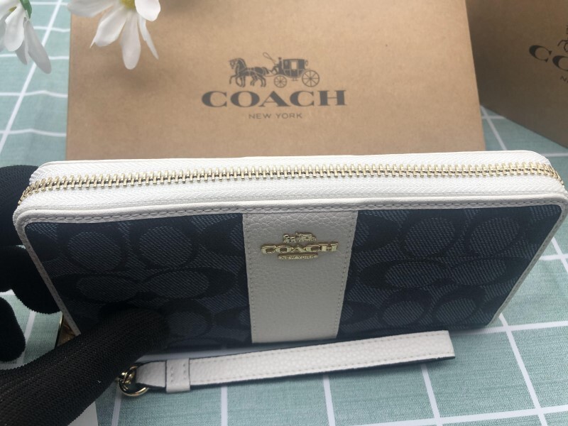 コーチ COACH 財布 長財布 ロゴ 贈り物 シグネチャー ズック レザー ストラップ付き ウォレット ギフト プレゼント ブランド 新品 C141_画像3