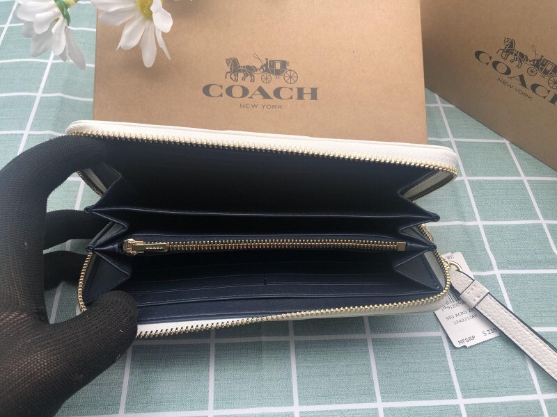 コーチ COACH 財布 長財布 ロゴ 贈り物 シグネチャー ズック レザー ストラップ付き ウォレット ギフト プレゼント ブランド 新品 C141_画像9