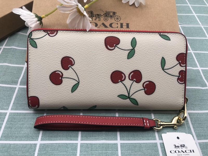 COACH コーチ 財布 長財布 レディース ウォレット プレゼント サクランボ 贈り物 レザー ラウンドファスナー ブランド 新品 未使用 A163_画像6